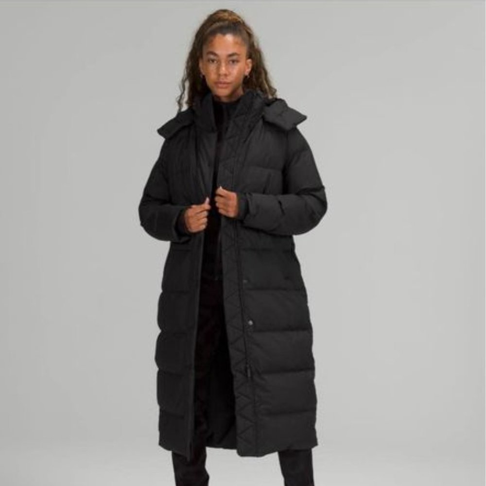Brand New lululemon Wunder Puff Long Jacket Black Size 4 (tags on)
